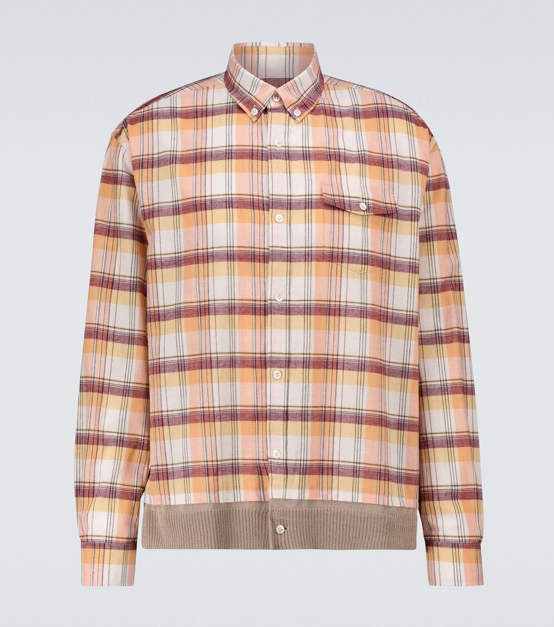 Checked long-sleeved shirt | Undercover