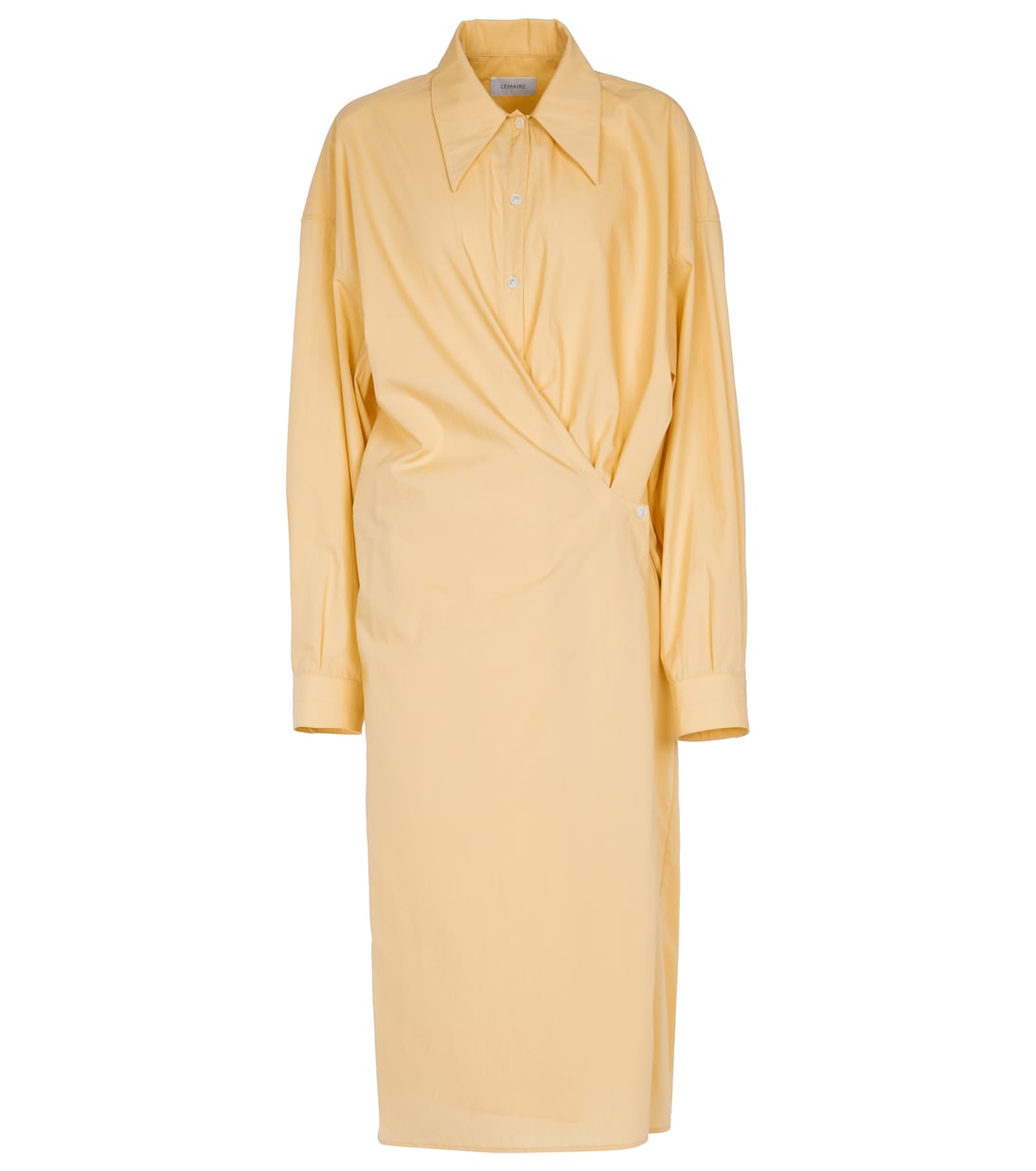 Gathered cotton shirt dress | Lemaire