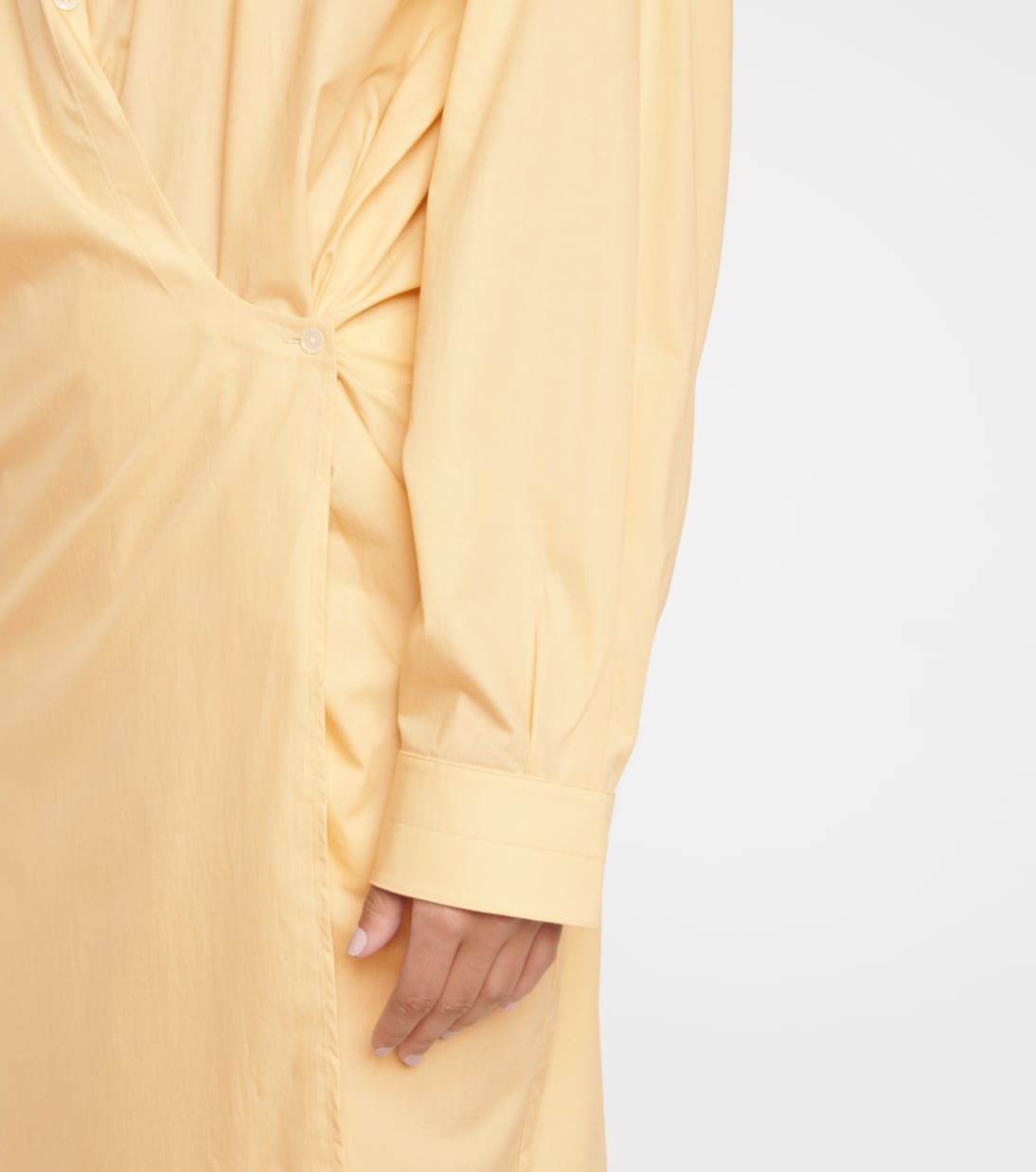 Gathered cotton shirt dress | Lemaire