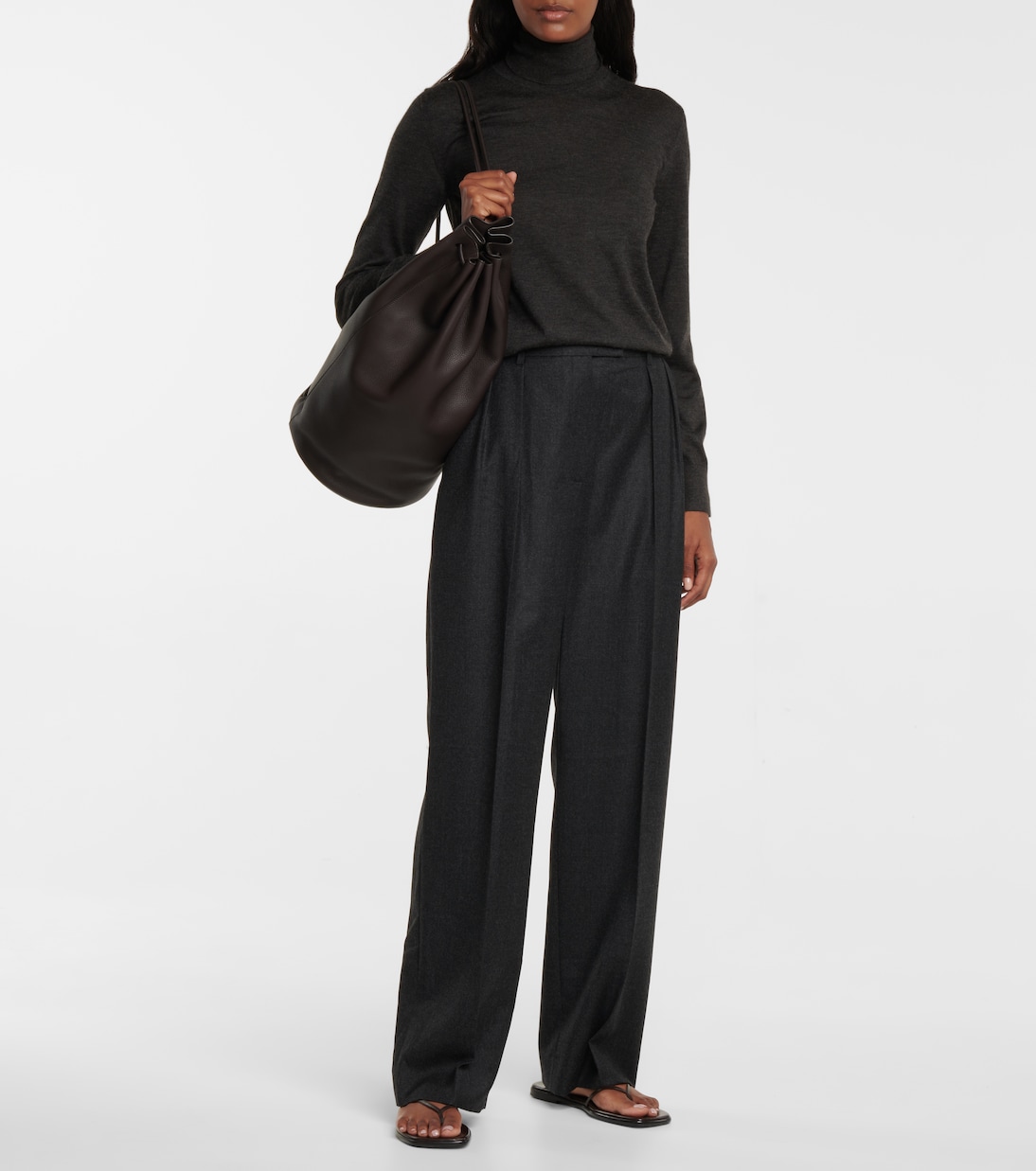 Pantalon ample Randa en laine vierge | The Row