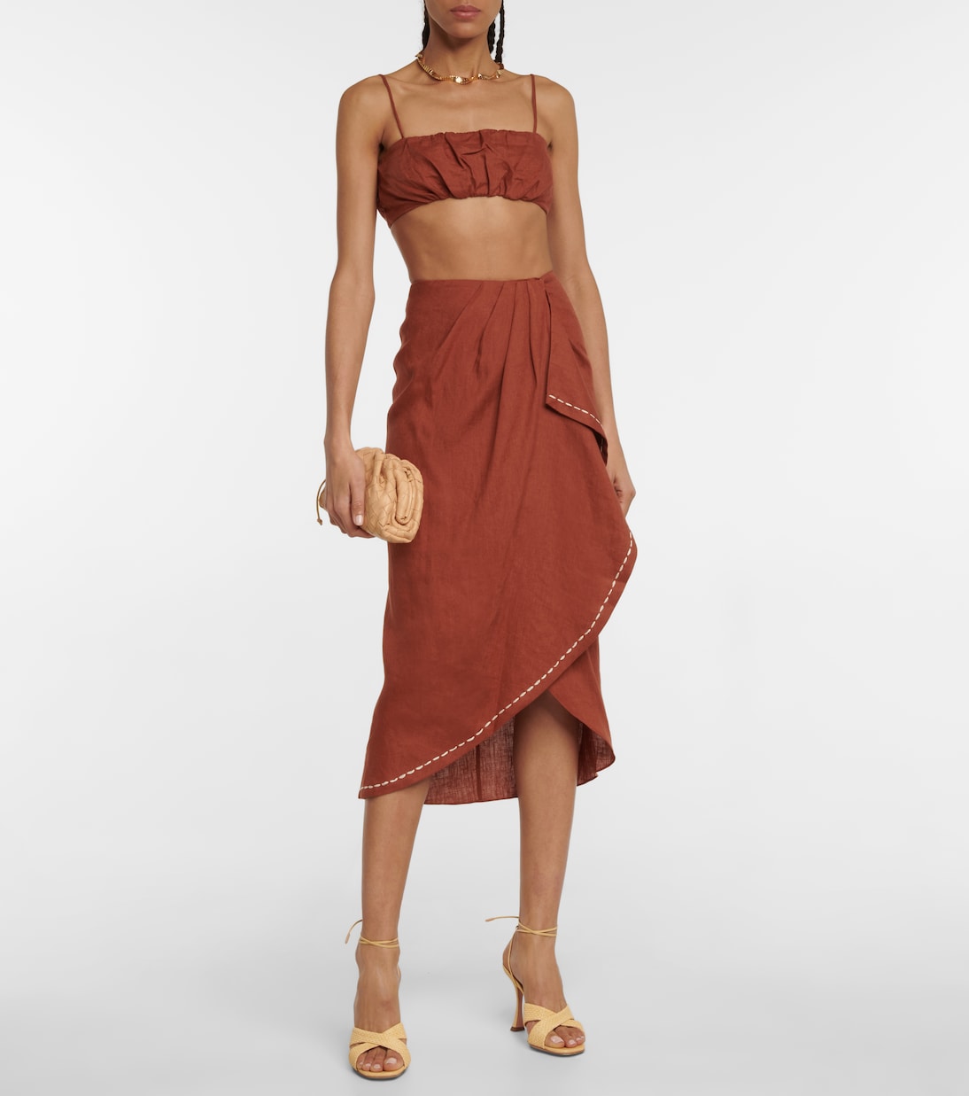 Cropped-Top Illusions aus Leinen | Johanna Ortiz