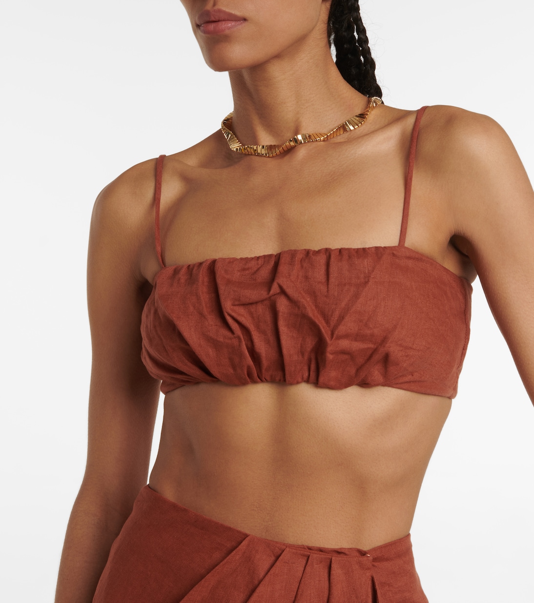 Cropped-Top Illusions aus Leinen | Johanna Ortiz