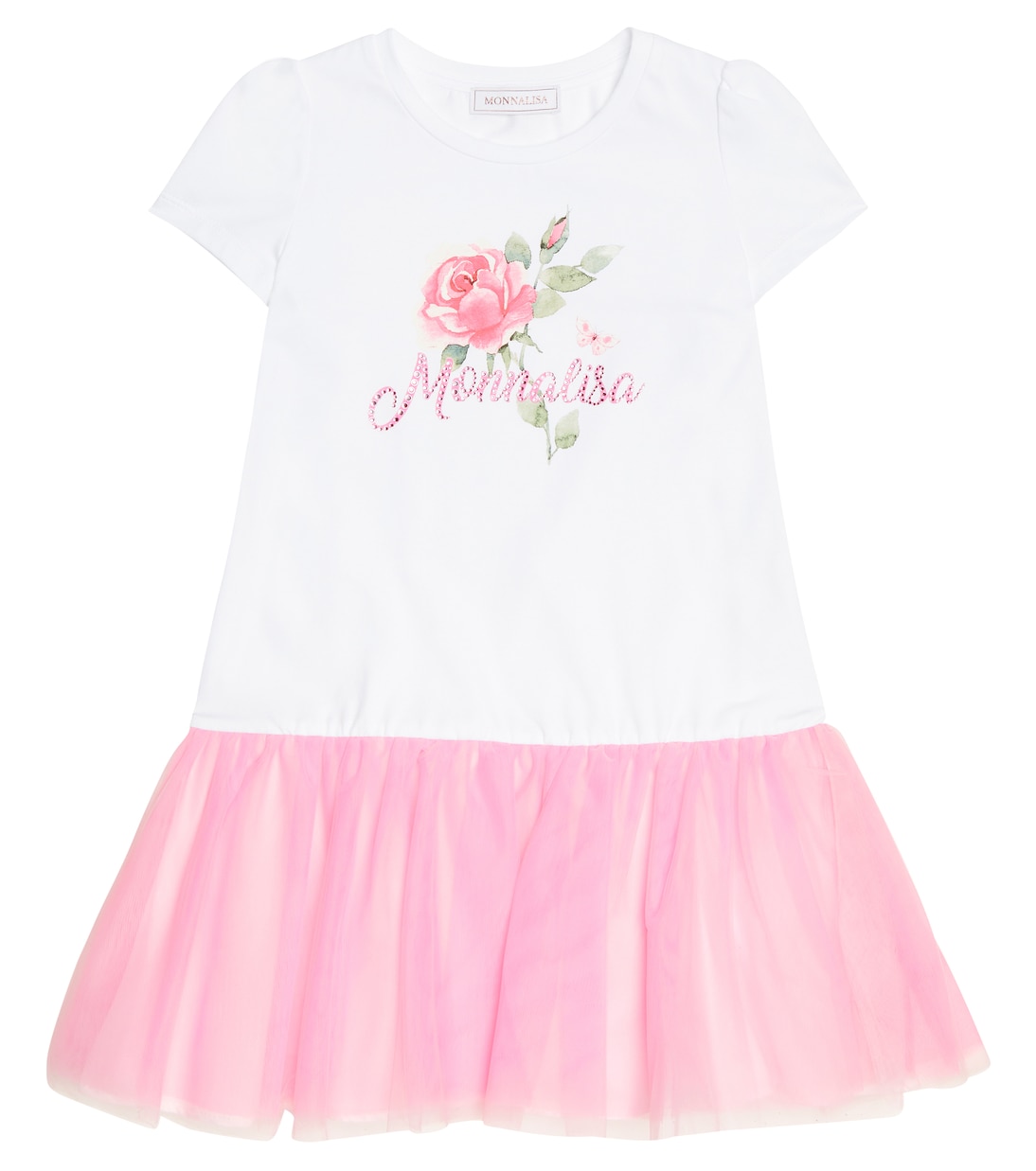 Verziertes Kleid aus Jersey | Monnalisa