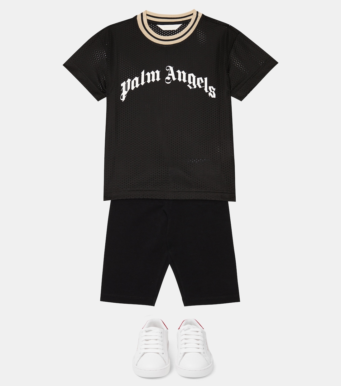 Bedrucktes T-Shirt aus Mesh | Palm Angels Kids