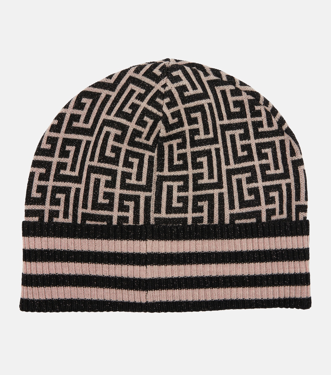 Embroidered monogram wool-blend beanie | Balmain