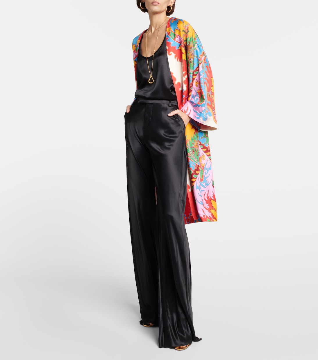 Printed silk beach cover-up | Etro