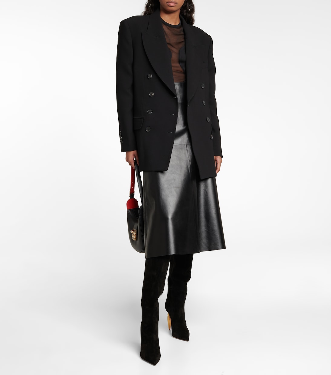 Lipbotta 100 suede knee-high boots | Christian Louboutin