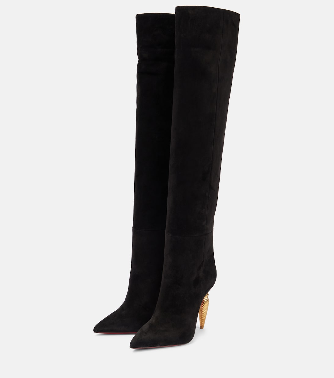 Lipbotta 100 suede knee-high boots | Christian Louboutin