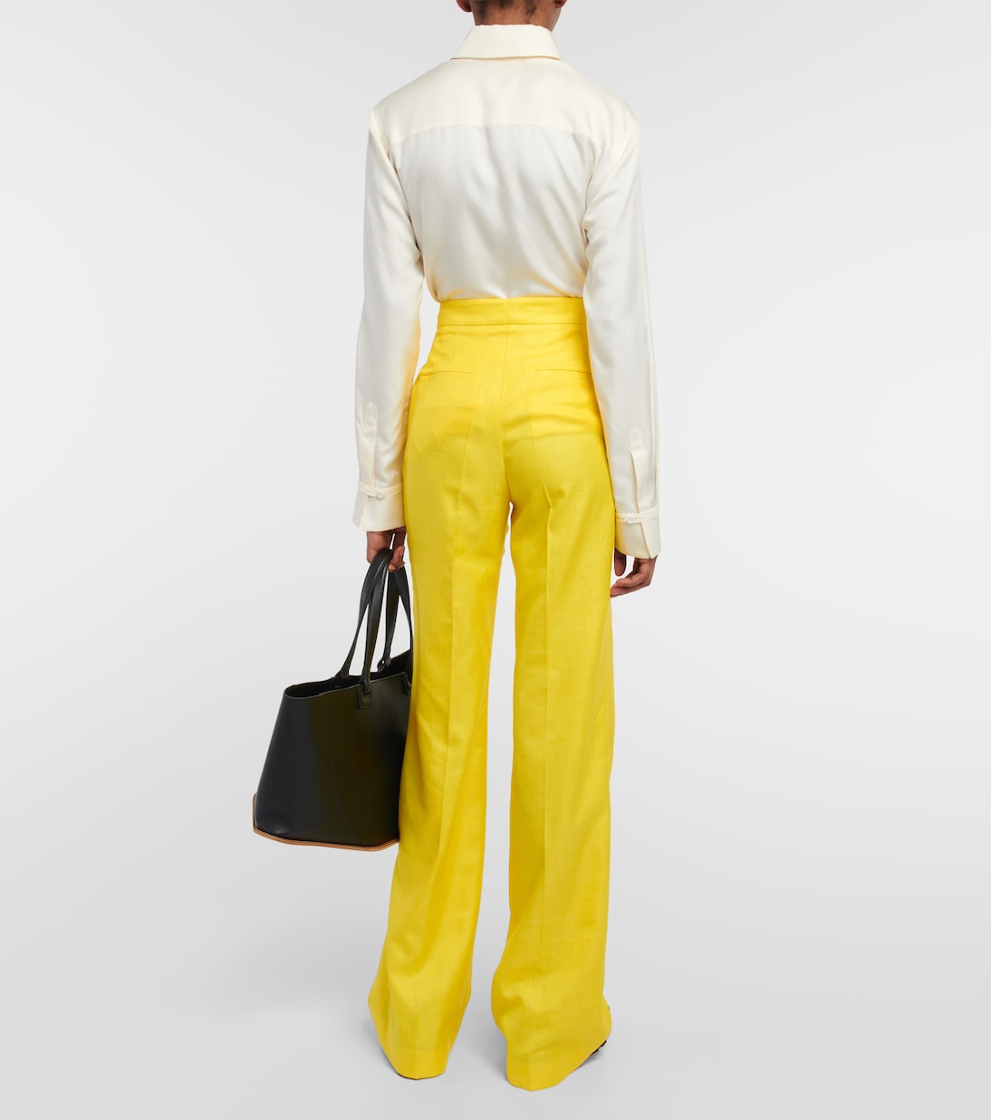 Straight wool, silk and linen pants | Gabriela Hearst