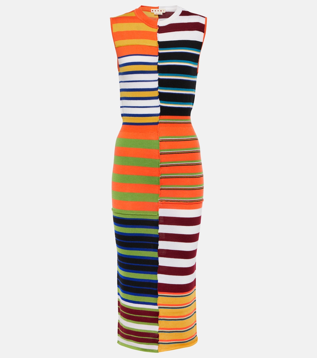 Striped wool midi dress | Marni