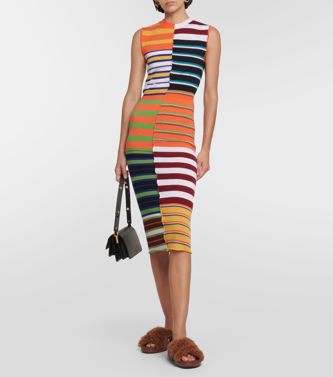 Striped wool midi dress | Marni