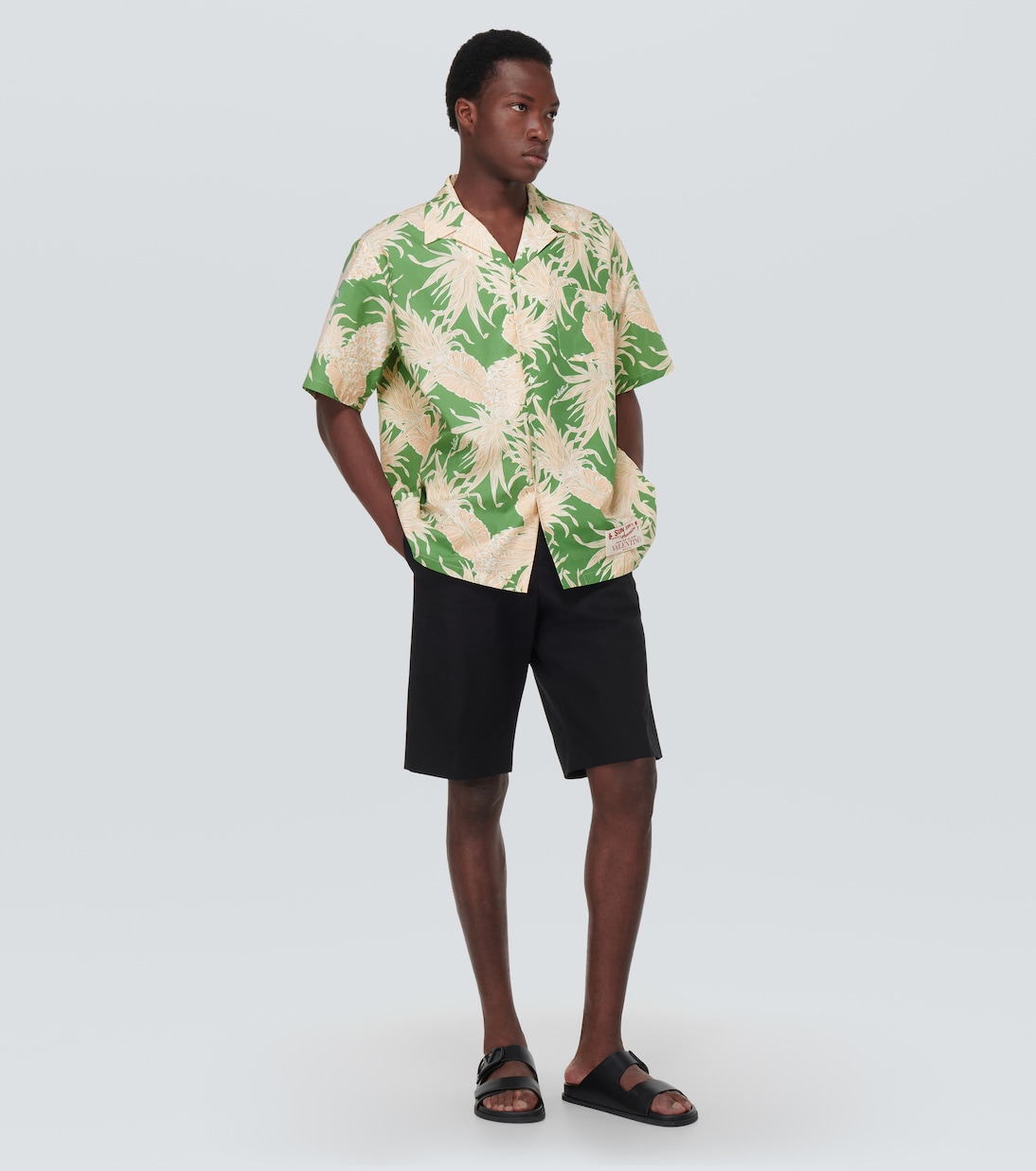 Camisa bowling de algodón estampada | Valentino