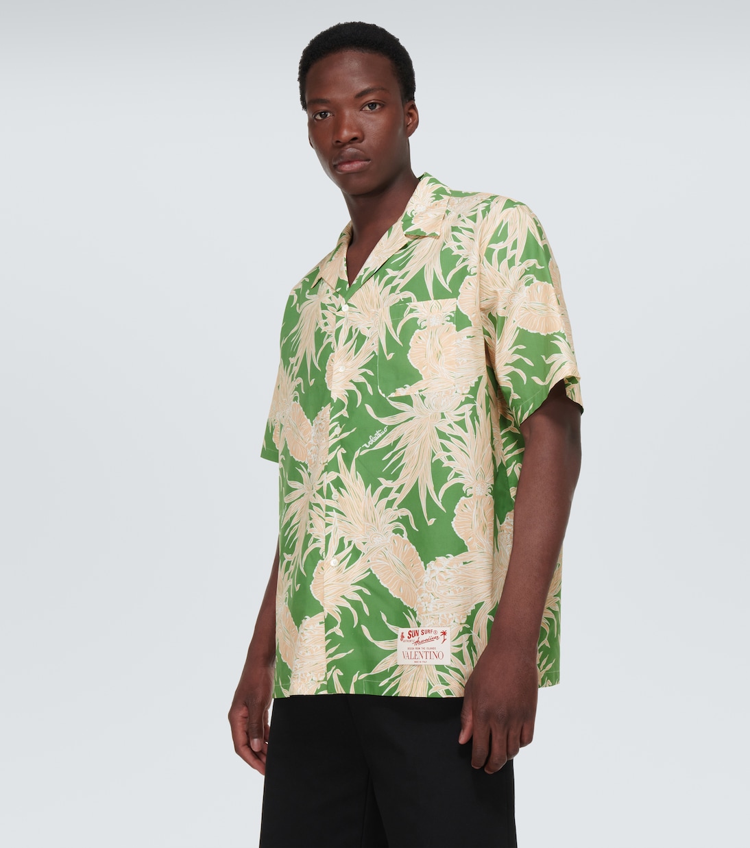 Camisa bowling de algodón estampada | Valentino