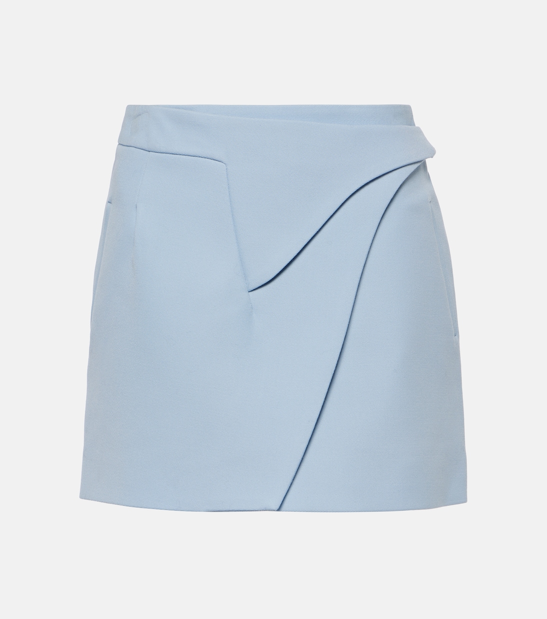 Jupe portefeuille en laine vierge | Wardrobe.NYC