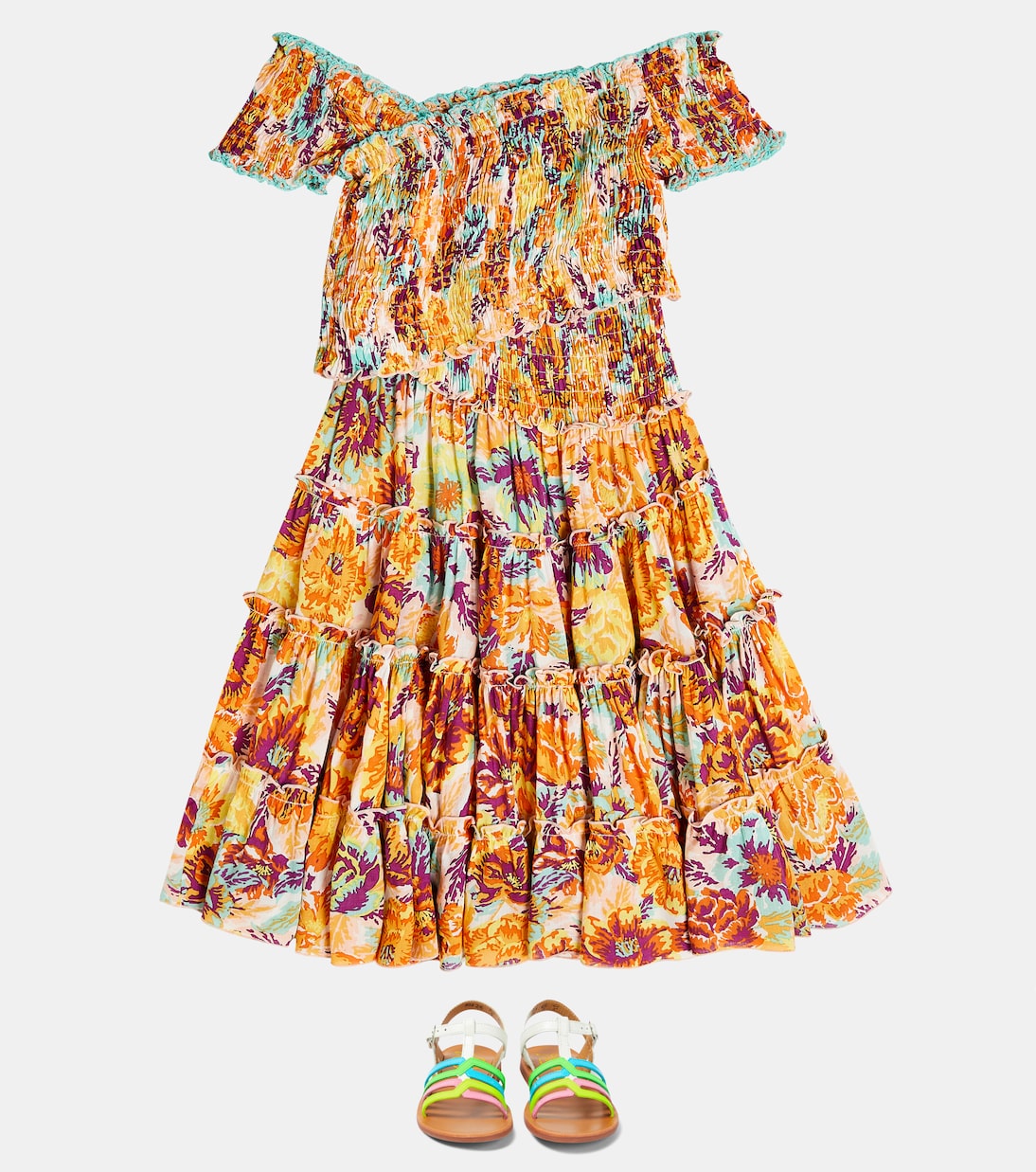 Robe Soledad à fleurs | Poupette St Barth Kids
