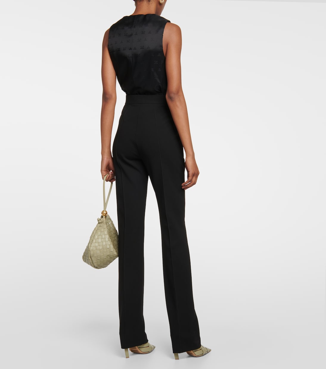 Pantalon droit Lari à taille mi-haute | Max Mara