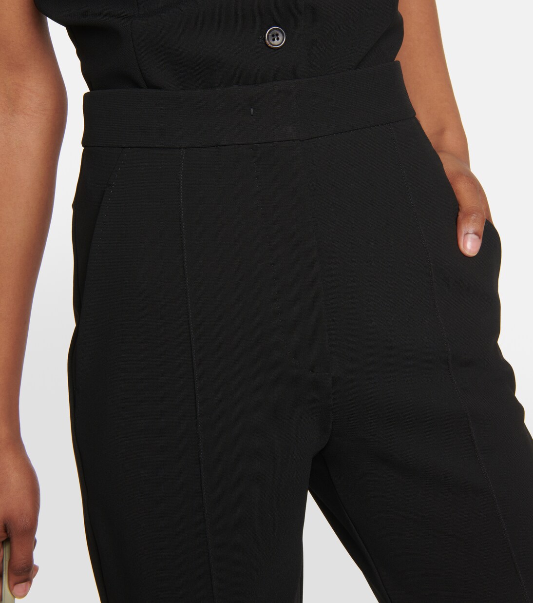 Pantalon droit Lari à taille mi-haute | Max Mara