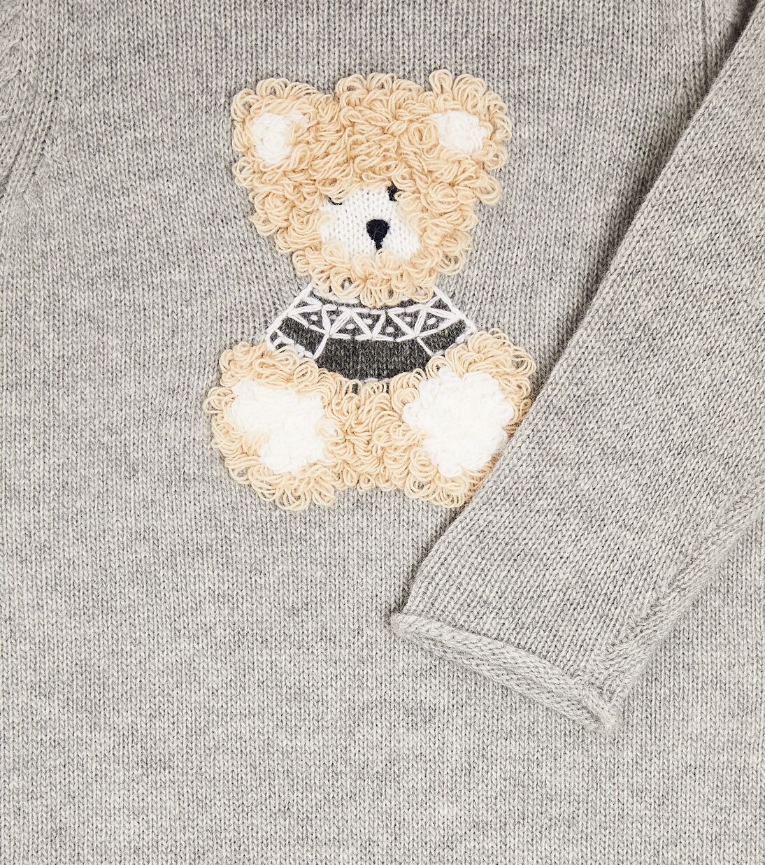 Baby teddy bear virgin wool onesie | Il Gufo