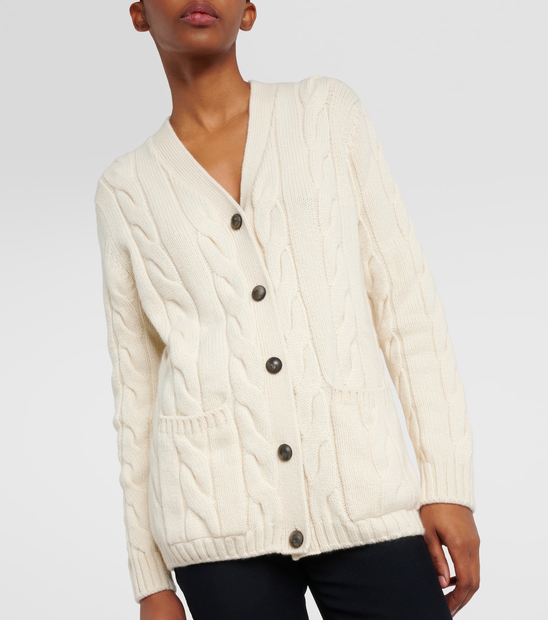 Jersey de Cachemir Loro Piana con Punto Cableado para Jóvenes