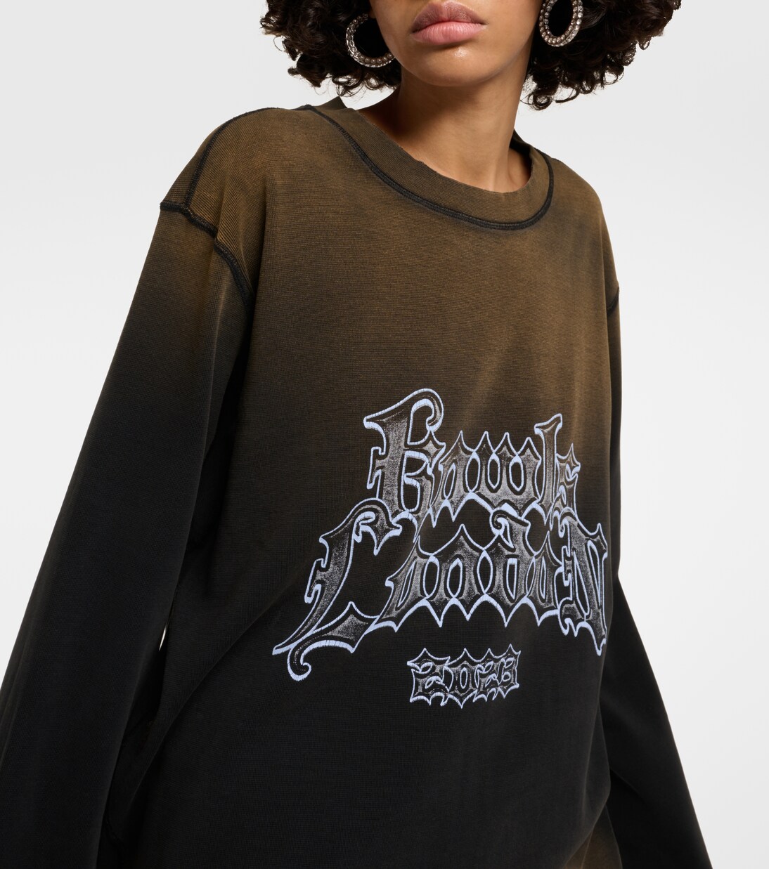 Oversize-Pullover Crng aus Baumwoll-Jersey | KNWLS