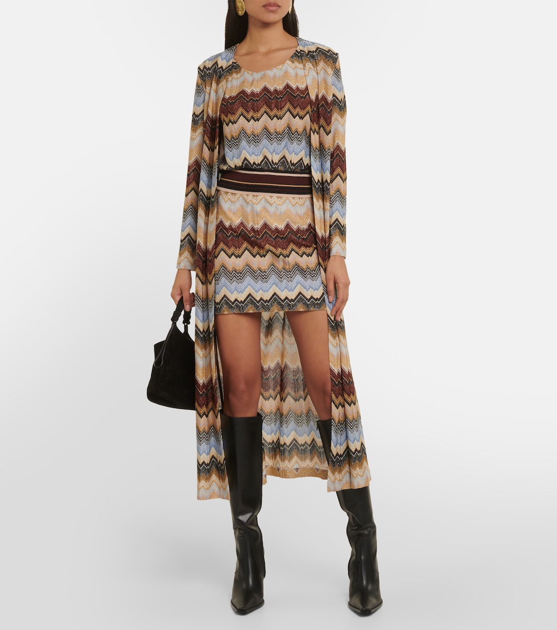 Minifalda Zig-Zag de punto metalizado | Missoni