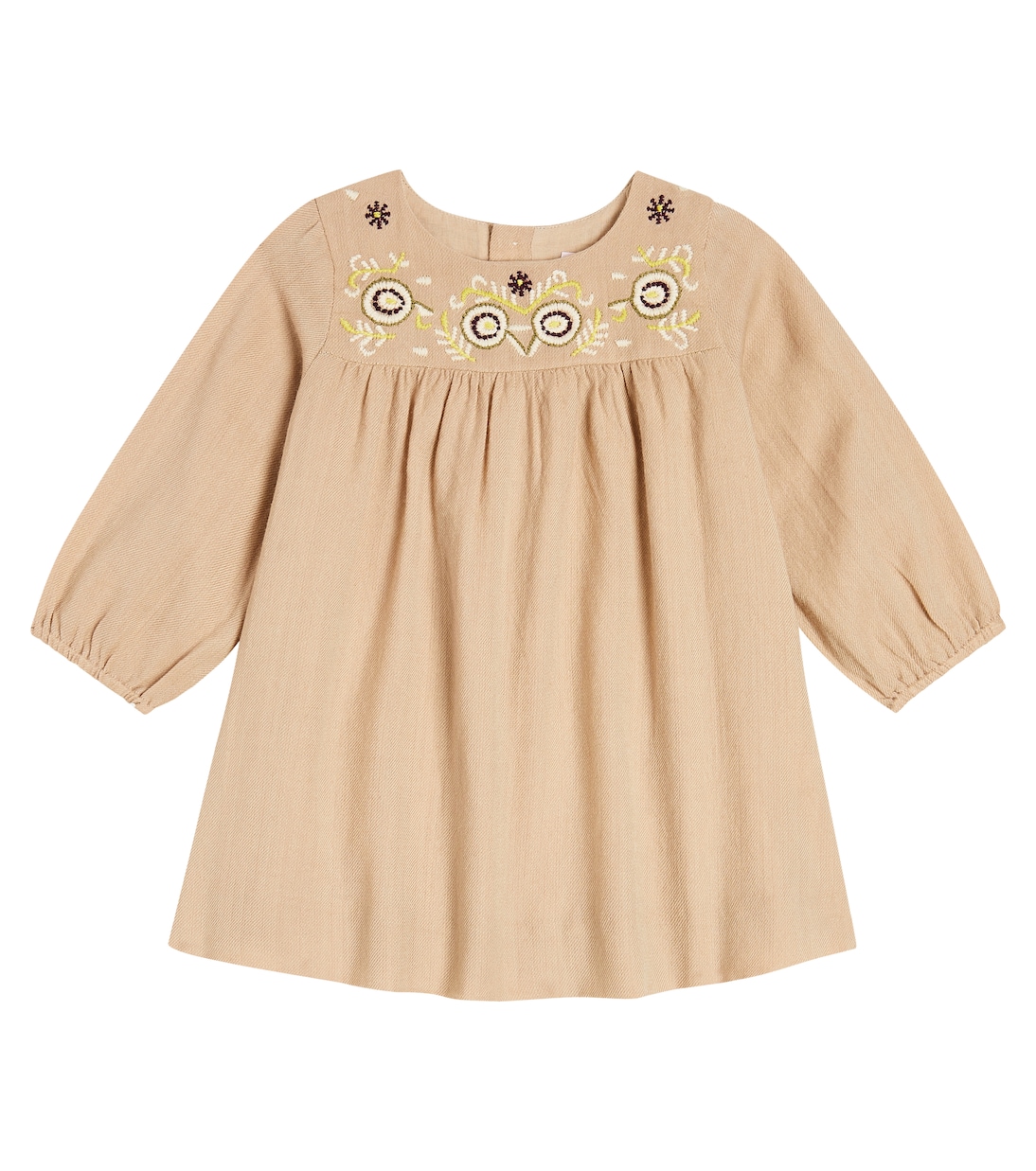 Baby Dipiki embroidered wool and cotton dress | Bonpoint