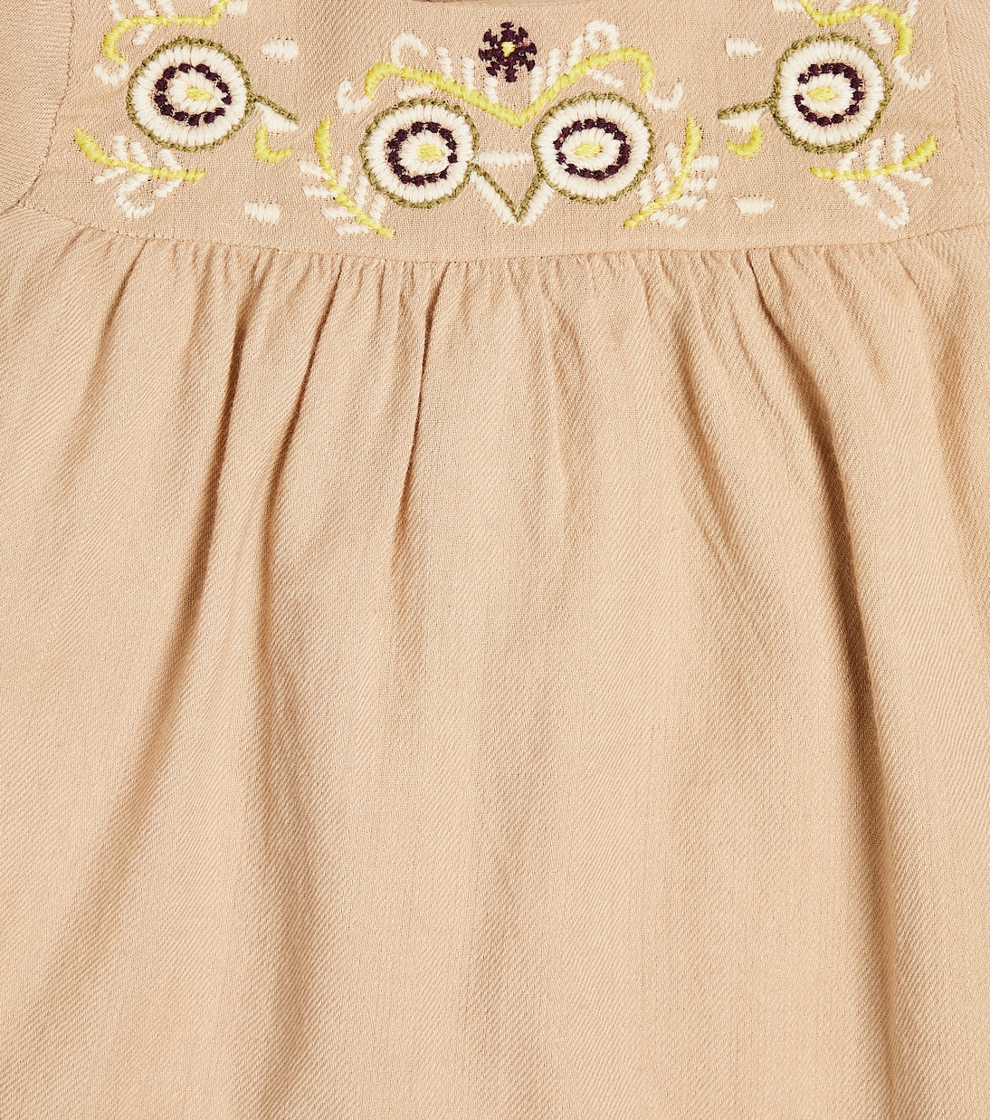 Baby Dipiki embroidered wool and cotton dress | Bonpoint