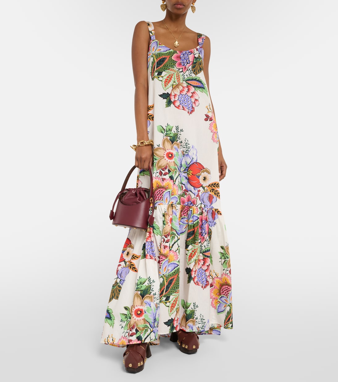 Floral cotton and silk maxi dress | Etro