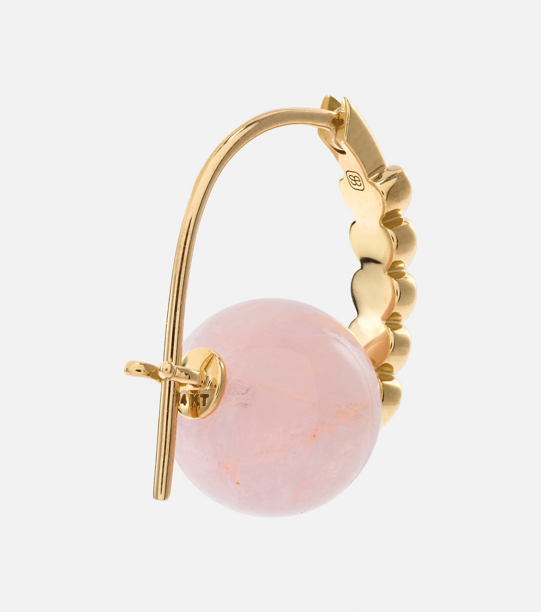Orecchini in oro 14kt con cuore, diamanti e morganiti - Stile giovane e chic