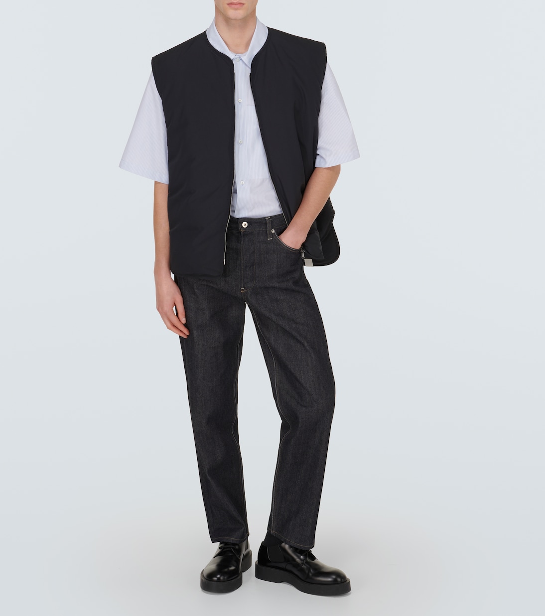 Camisa Friday de algodón con raya diplomática | Jil Sander