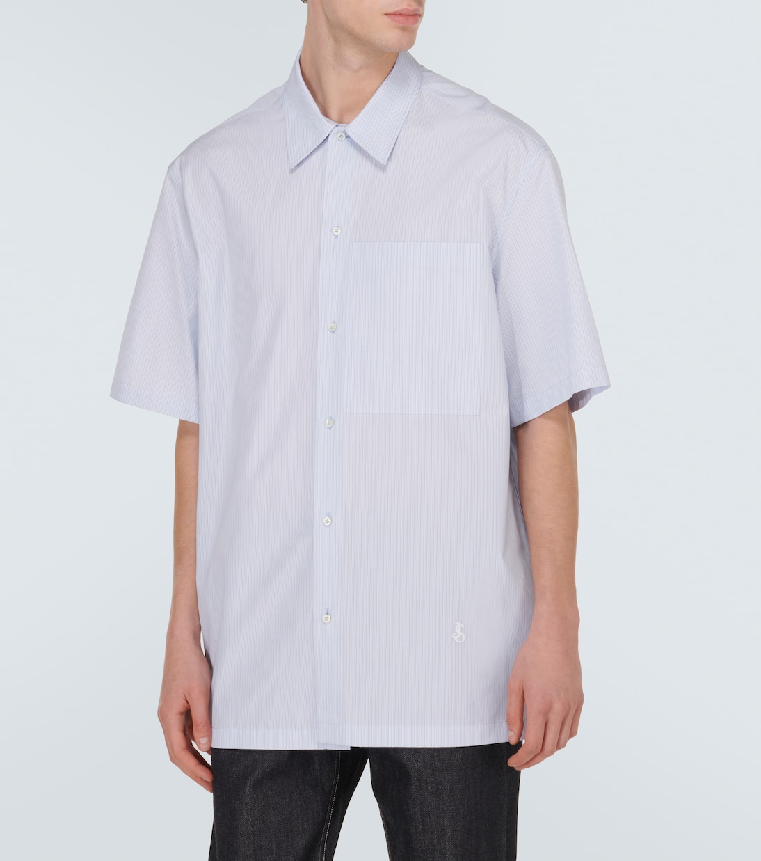 Camisa Friday de algodón con raya diplomática | Jil Sander