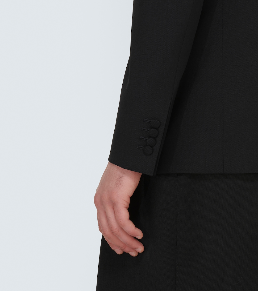 Asymmetric double-breasted wool-blend blazer | Dolce&Gabbana