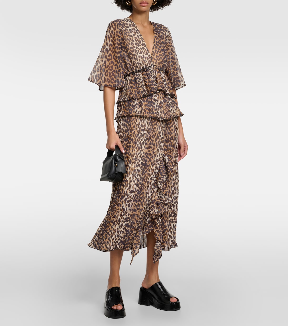 Blouse à motif léopard | Ganni