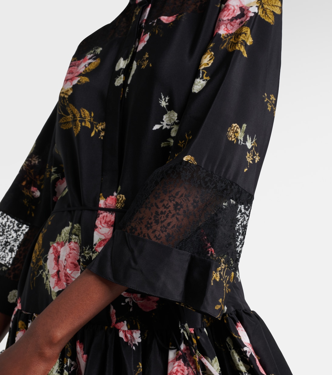 Vestido corto de crepé de china de seda | Erdem