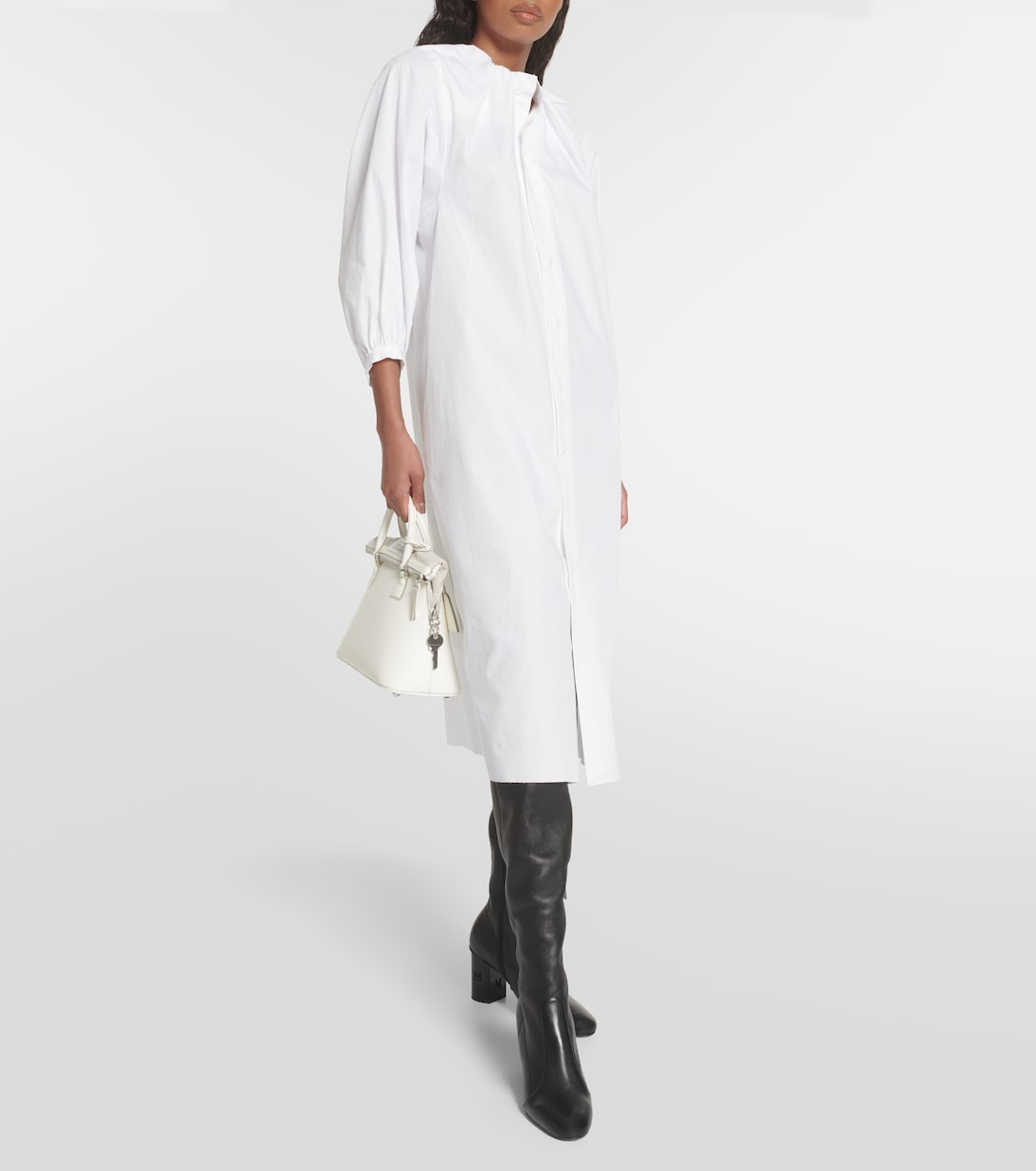 Abito midi in popeline di cotone | MM6 Maison Margiela