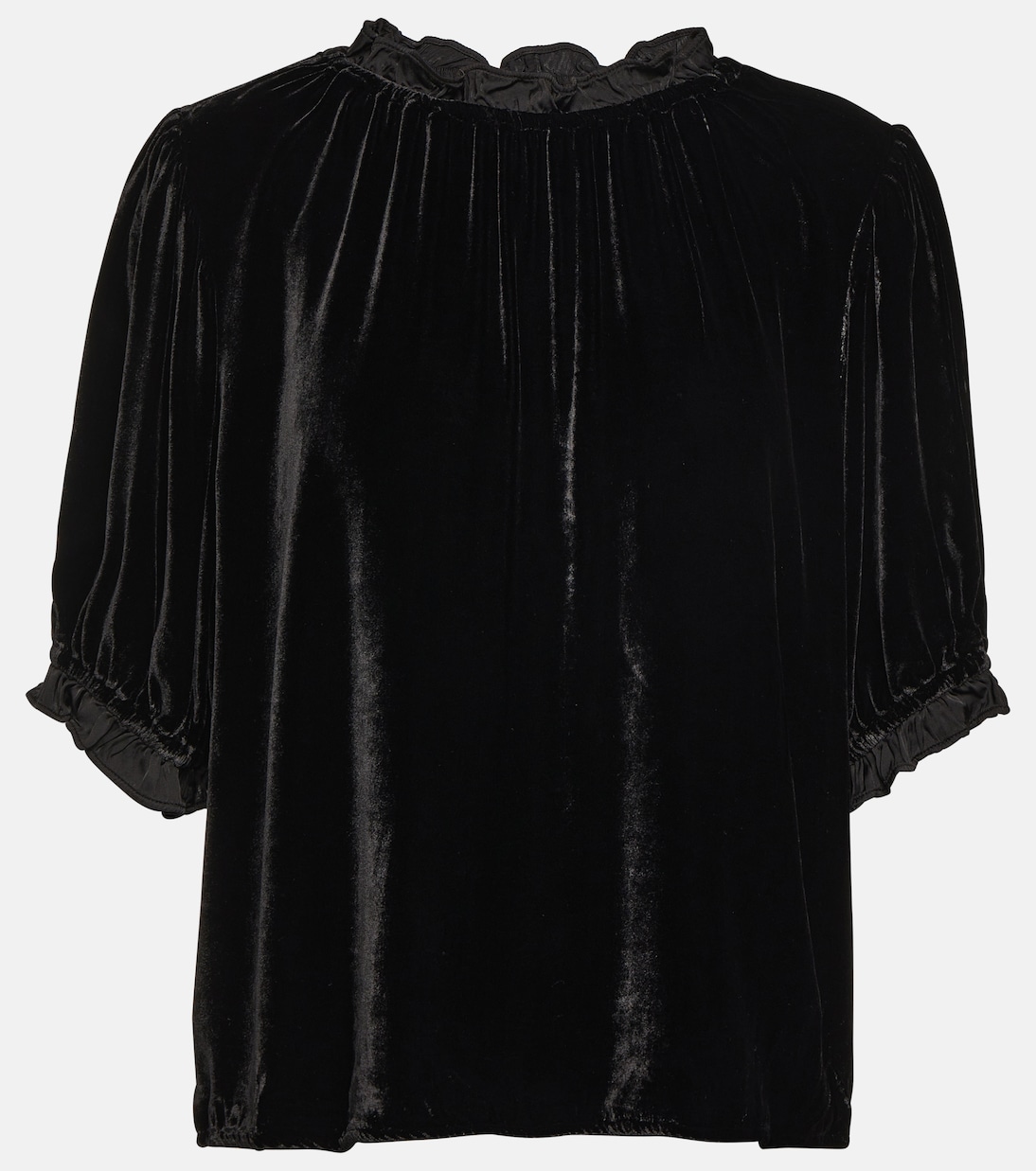 Top de terciopelo con volantes | Velvet
