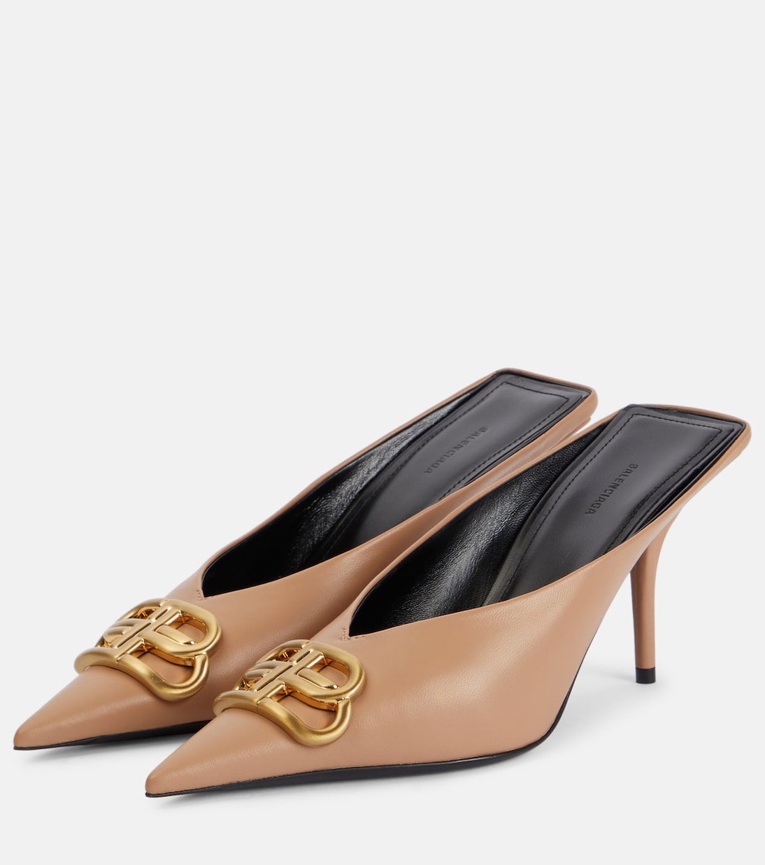 Mules Square Knife 80 BB aus Leder | Balenciaga