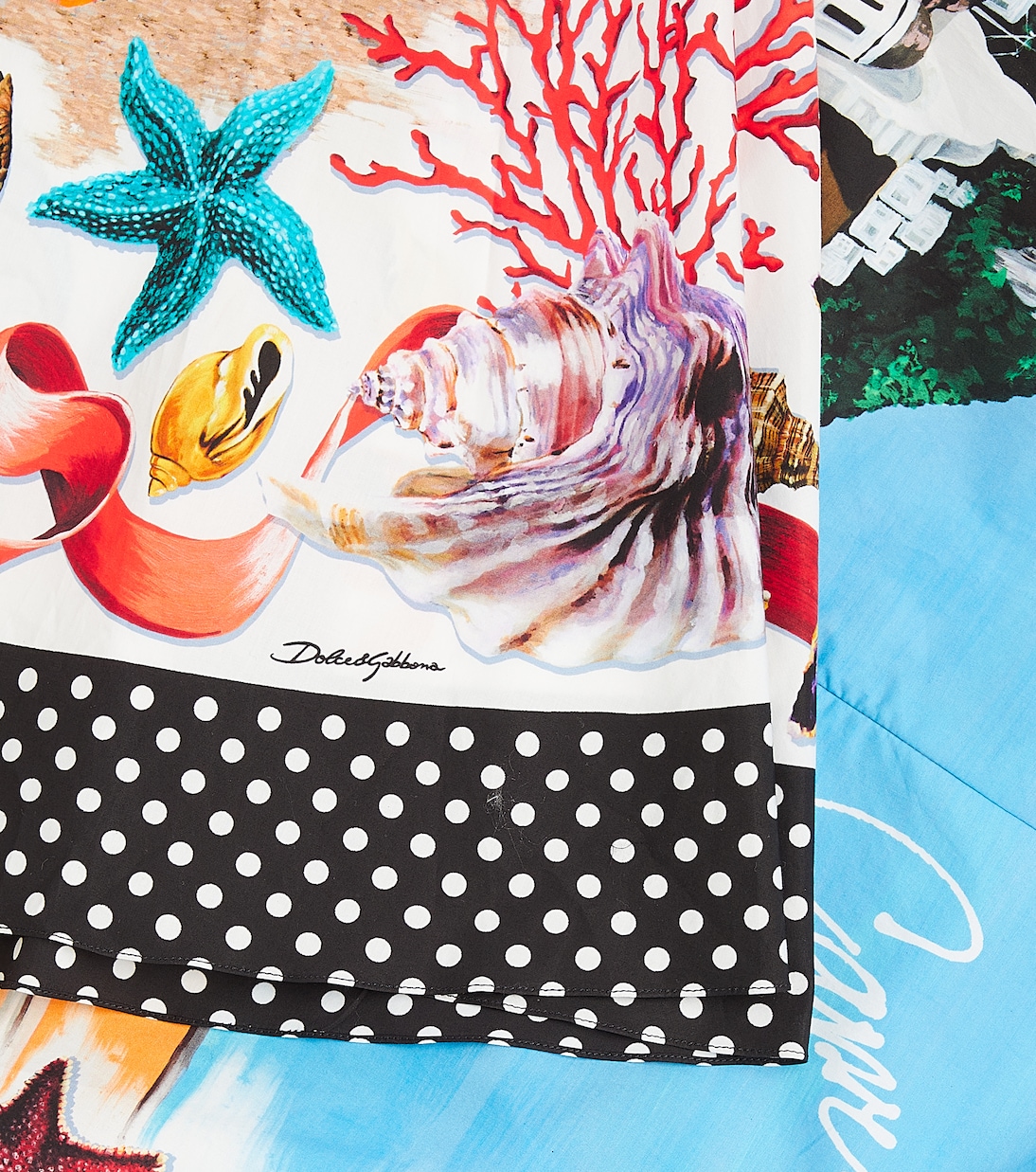 Abito Capri in cotone con stampa | Dolce&Gabbana Kids