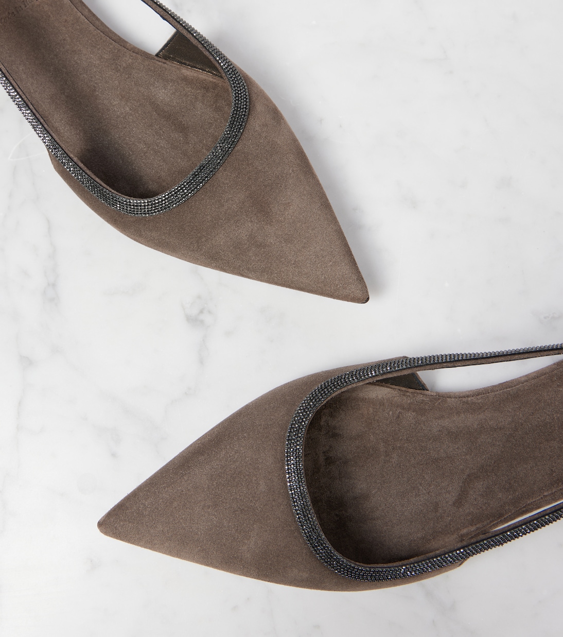 Monili suede ballet flats | Brunello Cucinelli