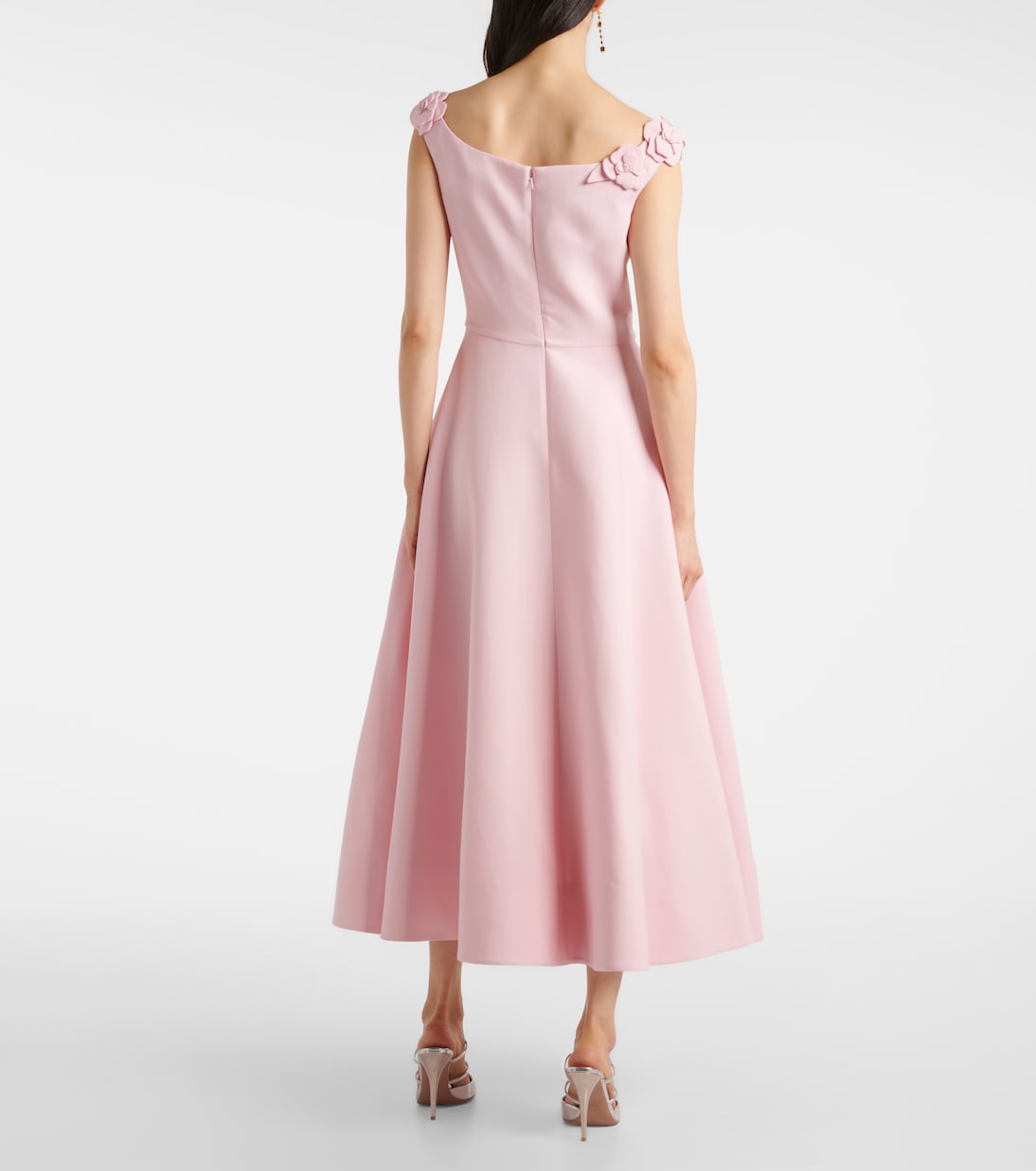 Vestido midi de Crepe Couture floral | Valentino