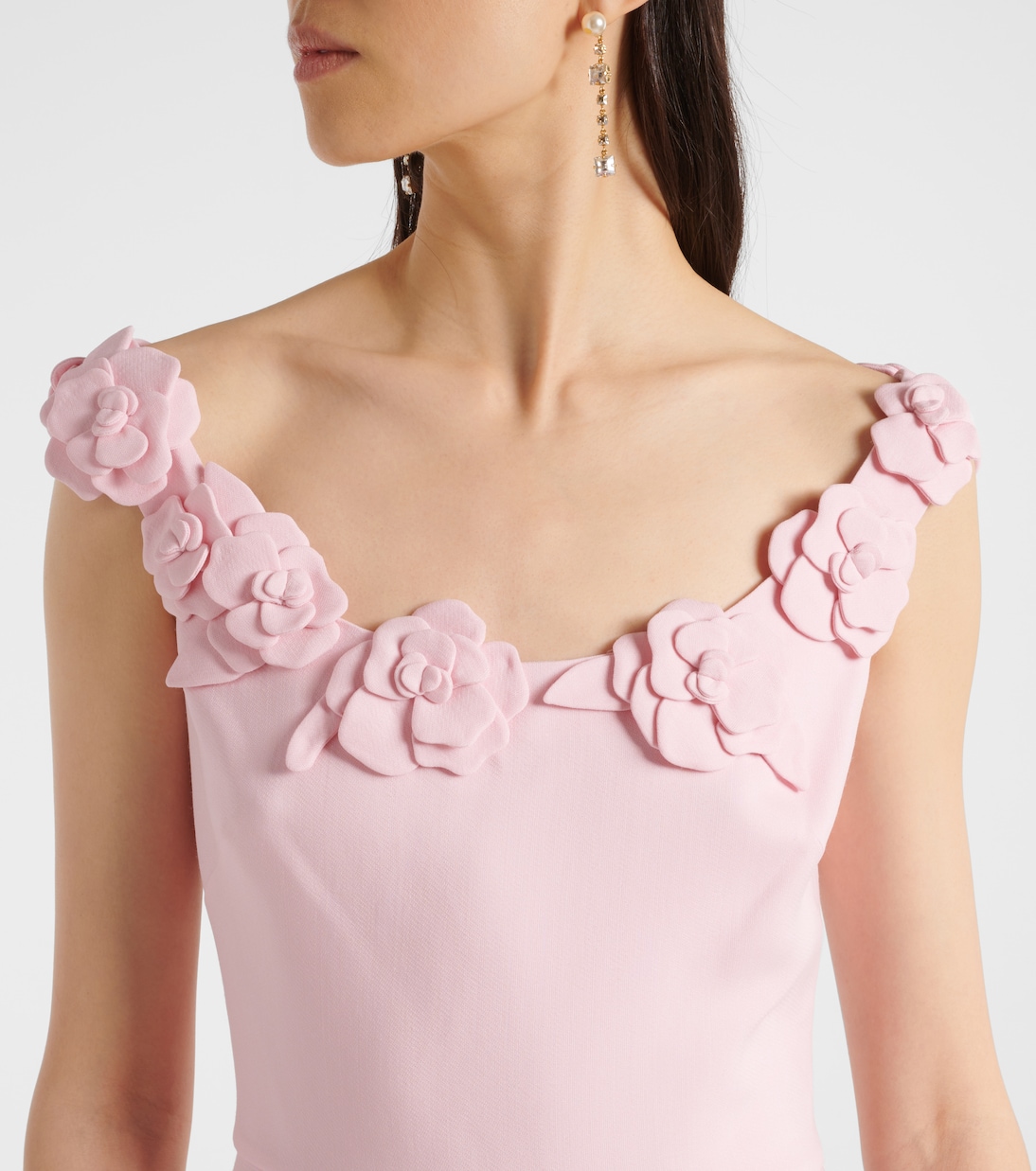 Vestido midi de Crepe Couture floral | Valentino