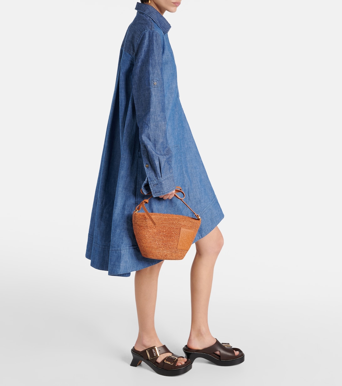 Shopper Slit Small in rafia | Loewe