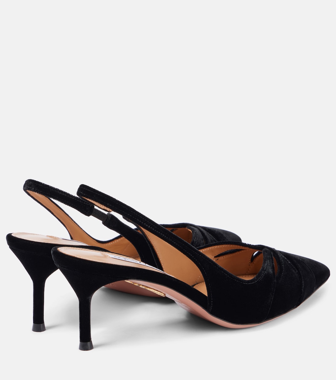 Slingback-Pumps Moves 65 aus Veloursleder | Aquazzura