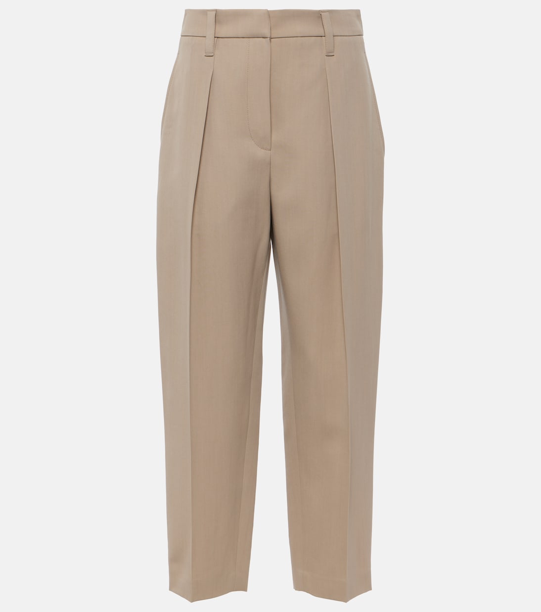 Pantalones rectos de mezcla de lana | Brunello Cucinelli