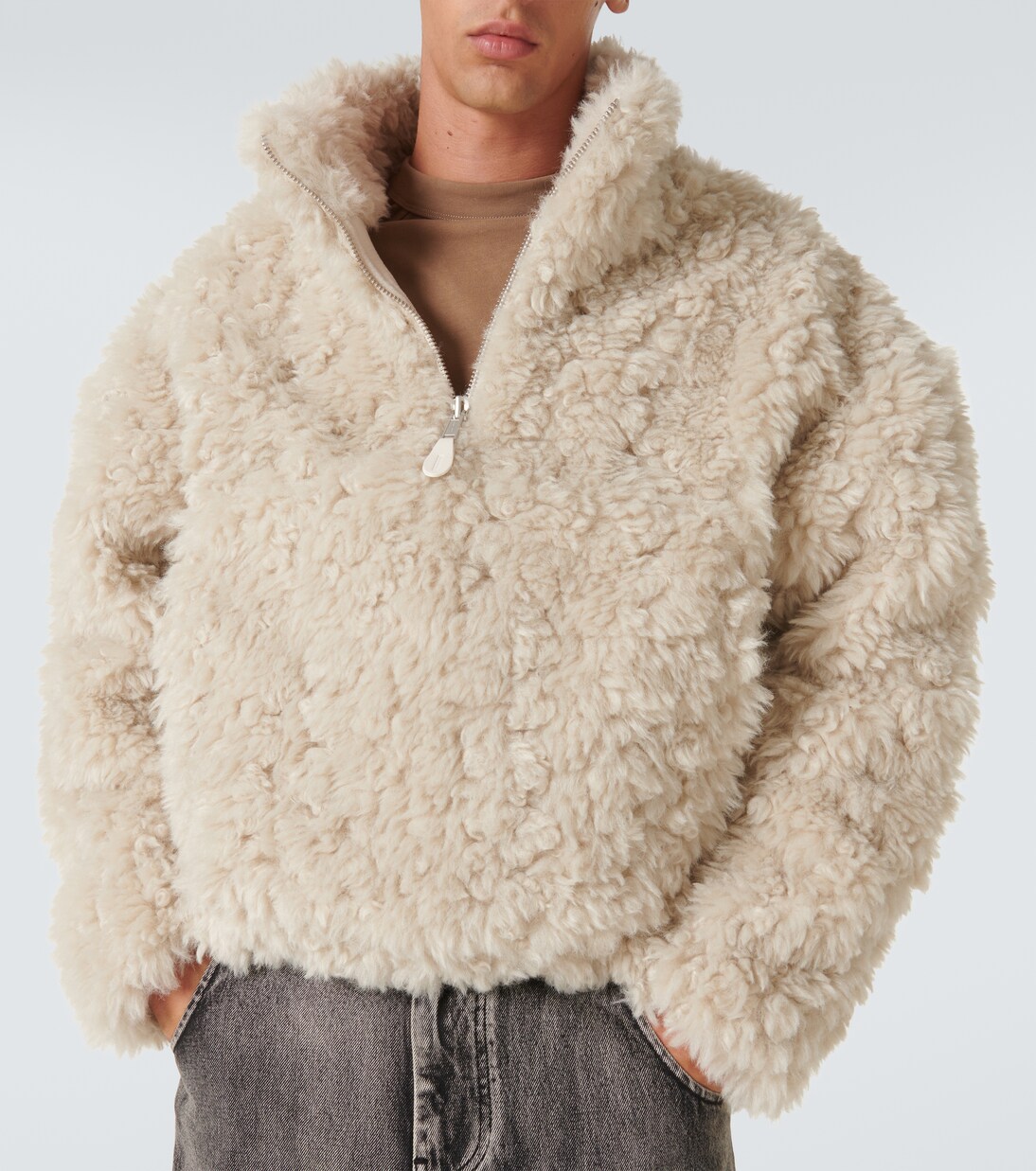 Chaqueta Fluffy de borrego sintético | Entire Studios
