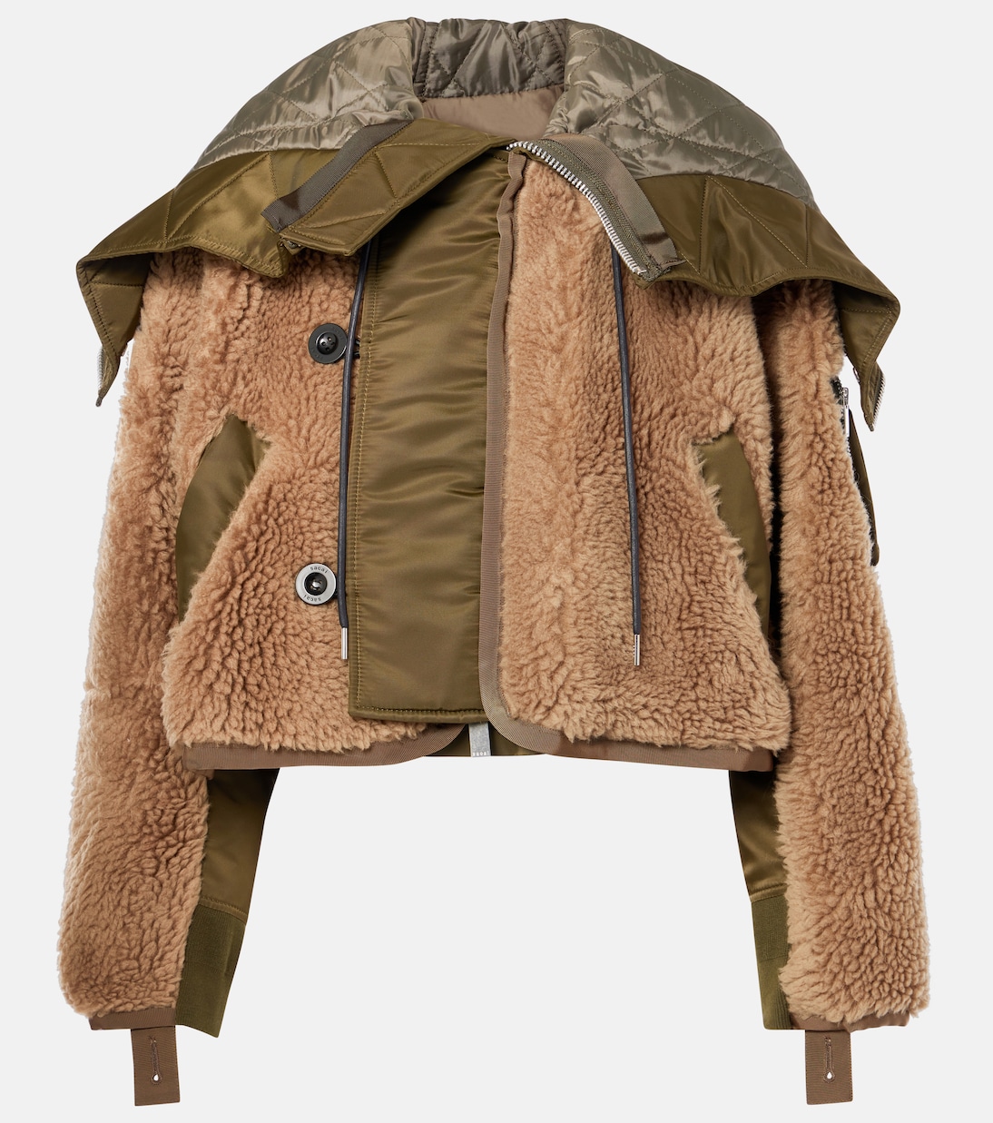Chaqueta de pelo sintético con sarga | Sacai
