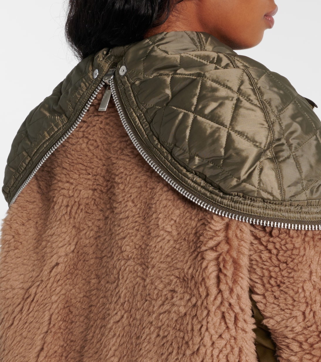 Chaqueta de pelo sintético con sarga | Sacai