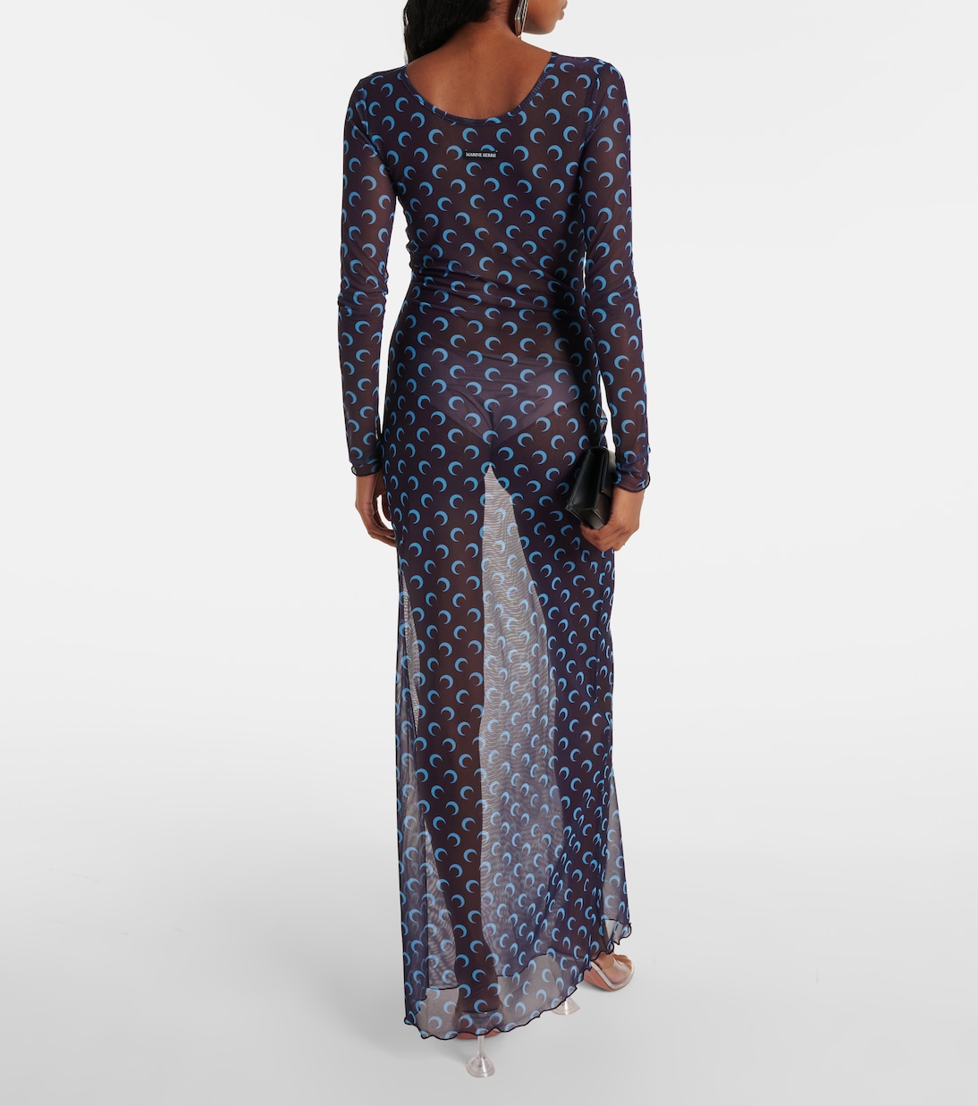 Maxikleid All Over Moon aus Mesh | Marine Serre