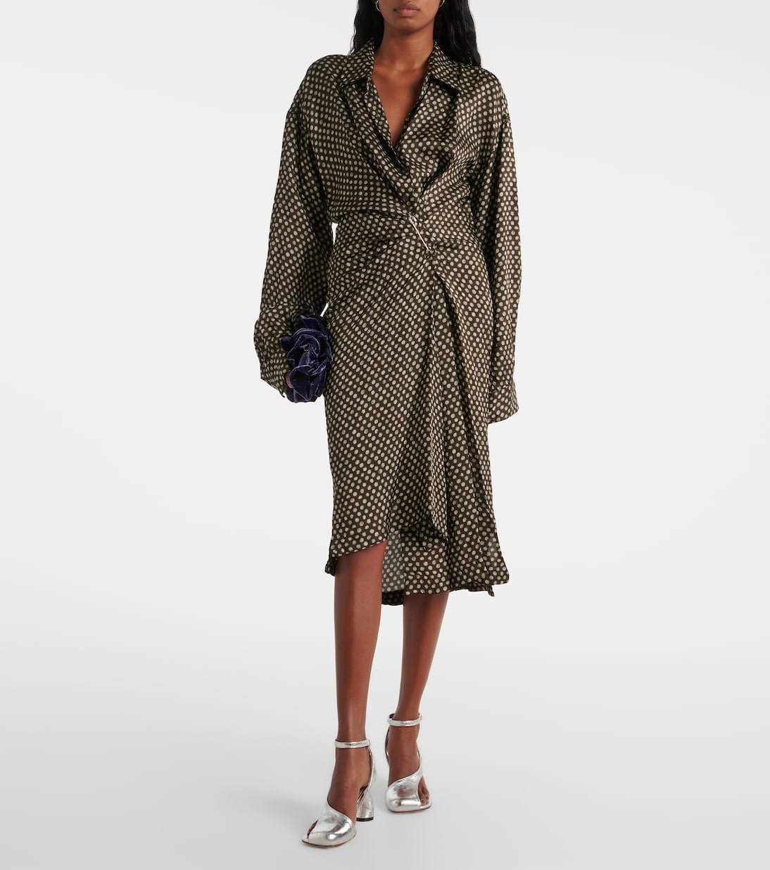 Robe midi Delicks imprimée | Dries Van Noten
