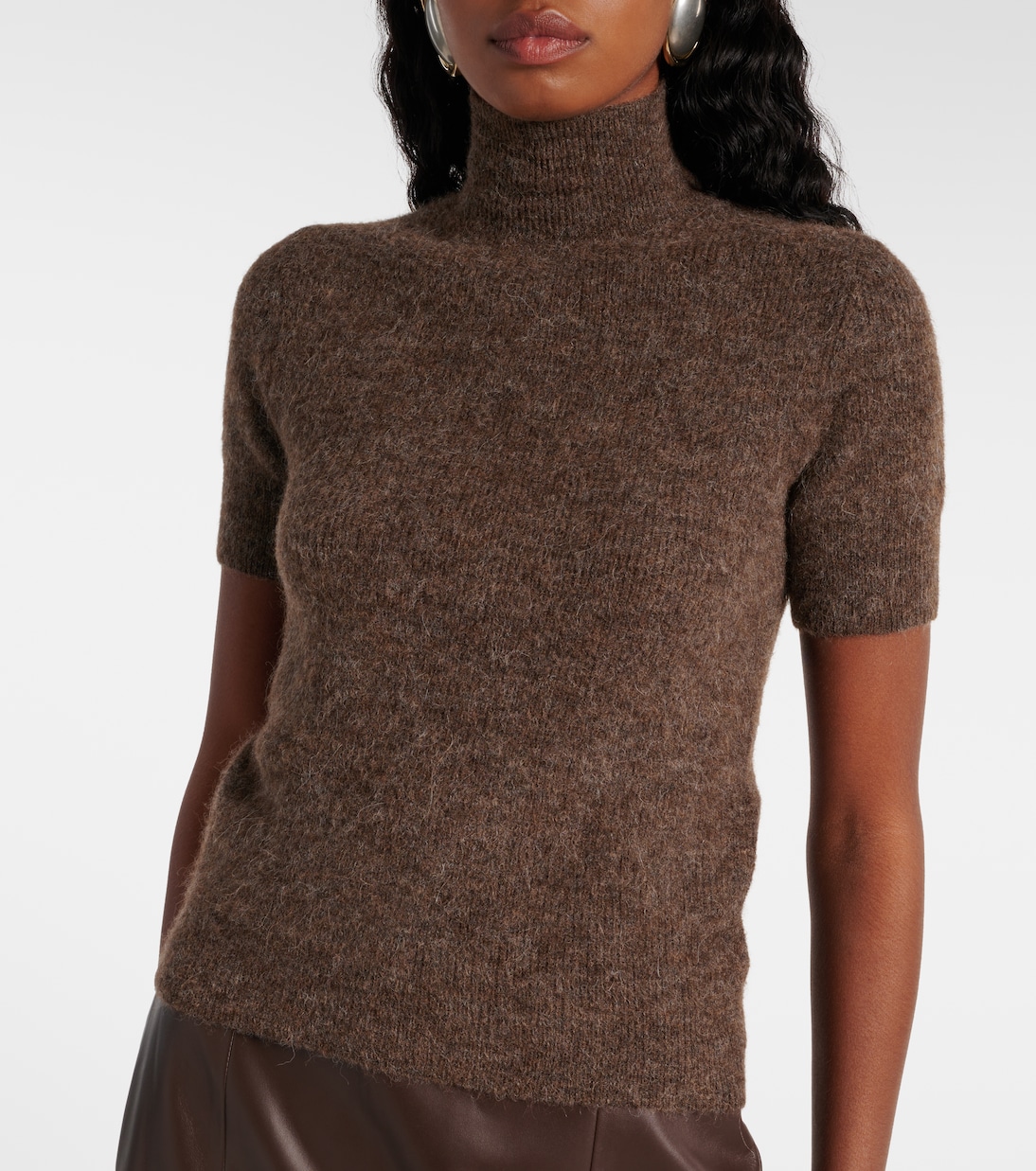 Wool-blend turtleneck top | Ralph Lauren Collection